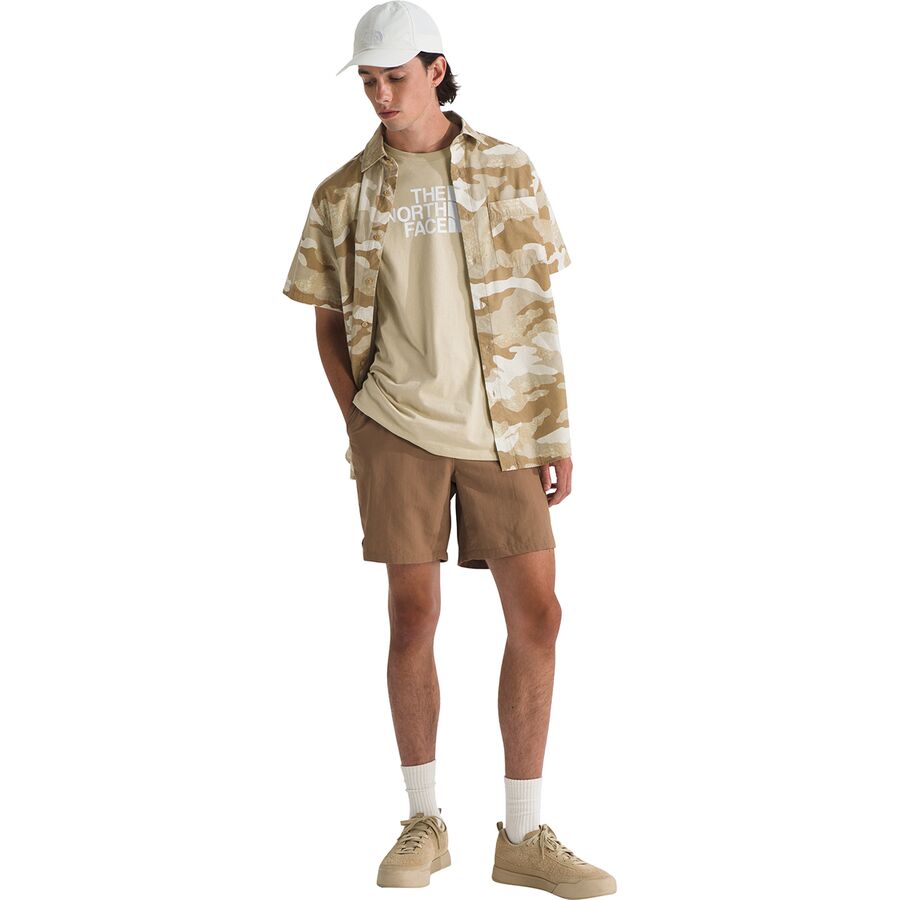 Backcountry The North Face Short-Sleeve Core Half Dome T-Shirt - Men's Gravel/TNF White