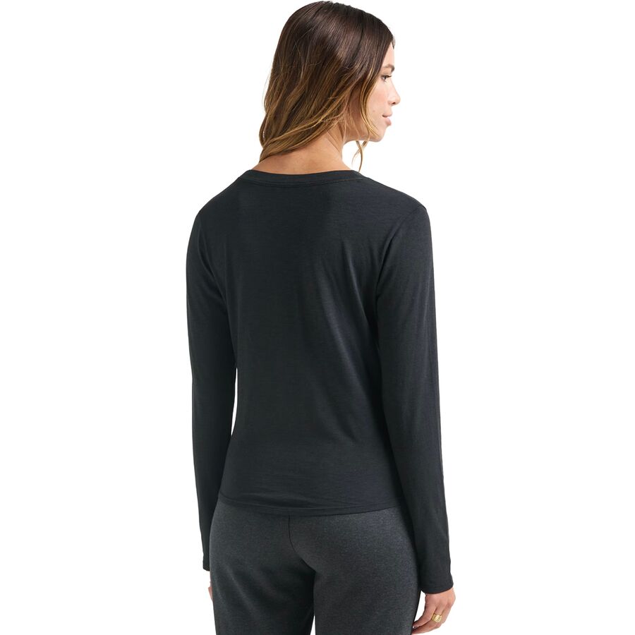 Backcountry TravisMathew Cloud Henley Long-Sleeve Shirt - Women's Black