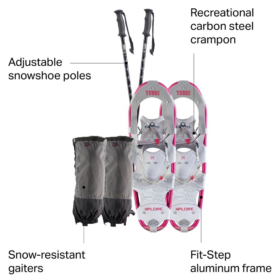 Backcountry Tubbs Xplore Snowshoe Kit - Women's Rasberry Red
