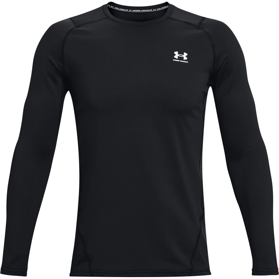 Backcountry Under Armour Coldgear Armour Fitted Crew Top - Men's Black/White