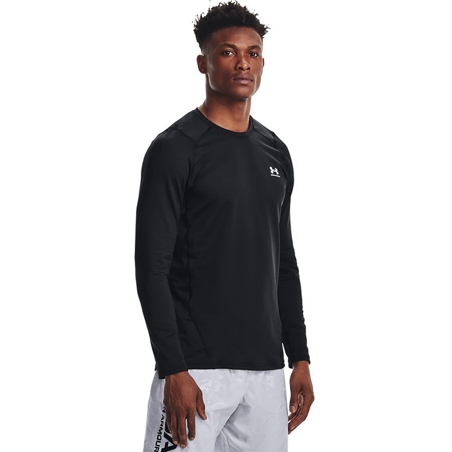 backcountry Under Armour Coldgear Armour Fitted Crew Top - Men's Black/White