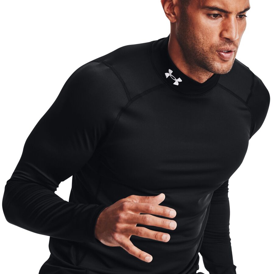 Backcountry Under Armour Coldgear Armour Fitted Mock Top - Men's Black/White