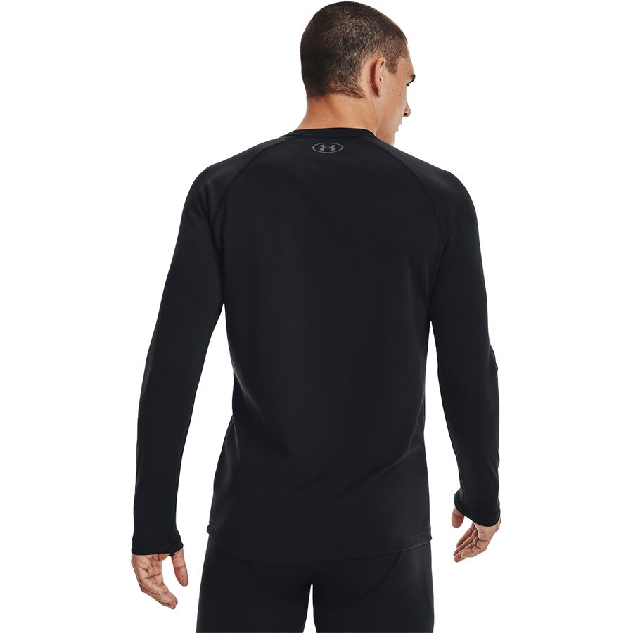 Backcountry Under Armour Packaged Base 2.0 Crew Top - Men's Black/Pitch Gray