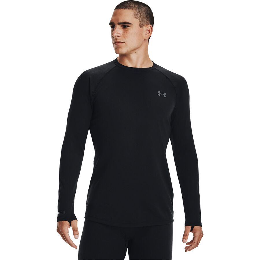 backcountry Under Armour Packaged Base 2.0 Crew Top - Men's Black/Pitch Gray