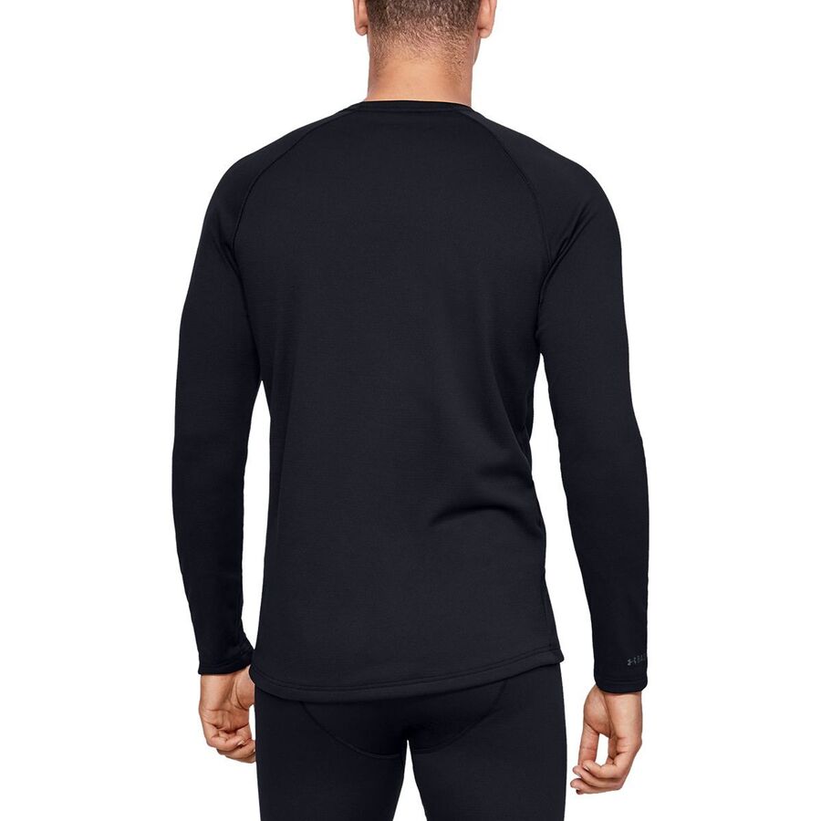 Backcountry Under Armour Packaged Base 3.0 Crew Top - Men's Black/Pitch Gray