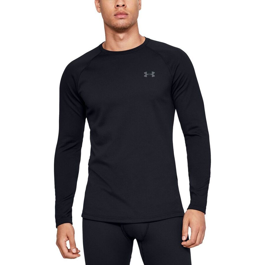backcountry Under Armour Packaged Base 3.0 Crew Top - Men's Black/Pitch Gray