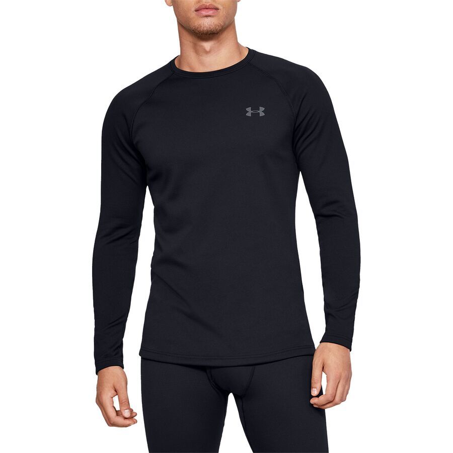 backcountry Under Armour Packaged Base 3.0 Hooded Top - Men's Black/Pitch Gray