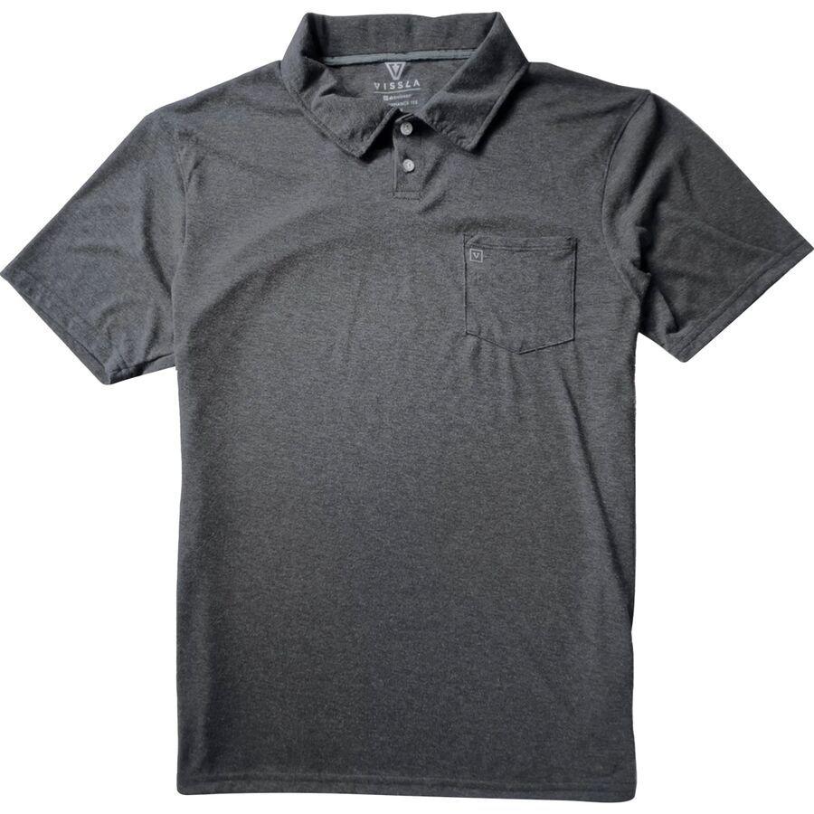 backcountry Vissla Hy-Lite Eco Polo Shirt - Men's Black Heather