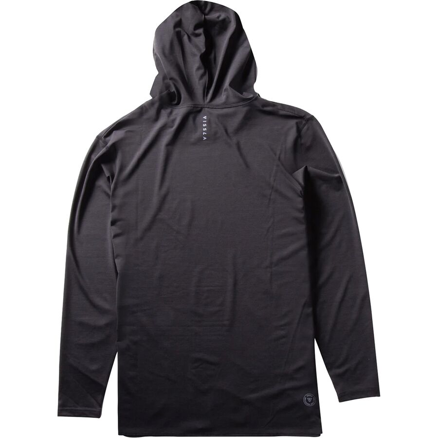Backcountry Vissla Twisted Eco Hooded Long-Sleeve Shirt - Men's Black Heather 3