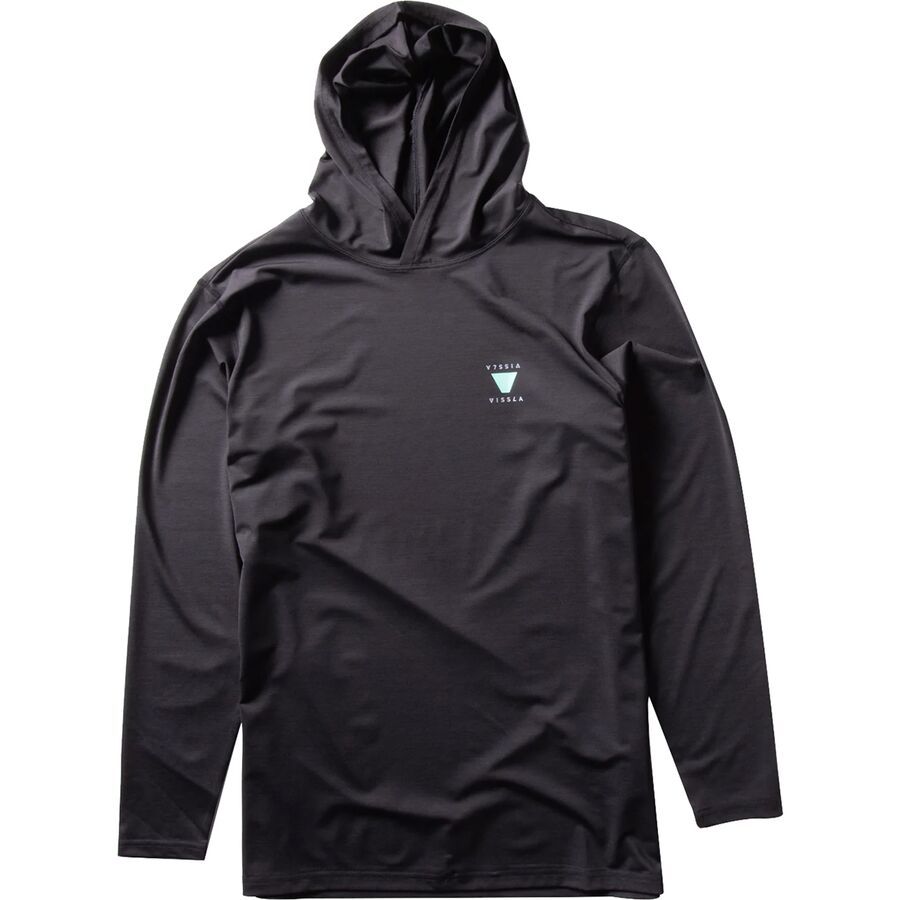 backcountry Vissla Twisted Eco Hooded Long-Sleeve Shirt - Men's Black Heather 3