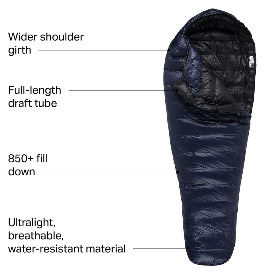 Backcountry Western Mountaineering MegaLite Sleeping Bag: 30F Down Navy Blue
