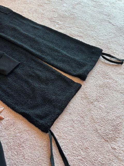 Bad Society Club Fluffy Cargo Joggers - Black