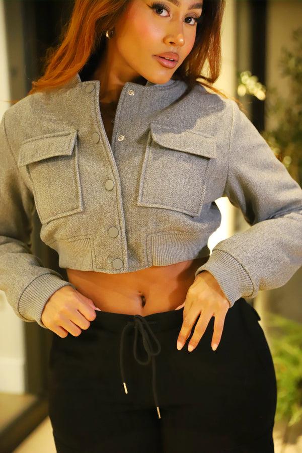 Bad Society Club Grey Bomber Jacket