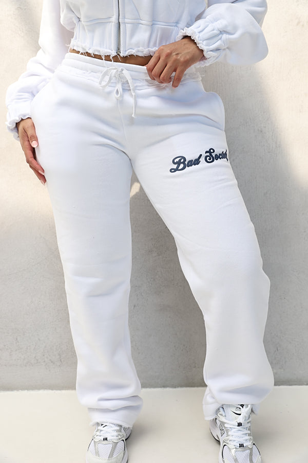 Bad Society Club Season 2 Joggers - White