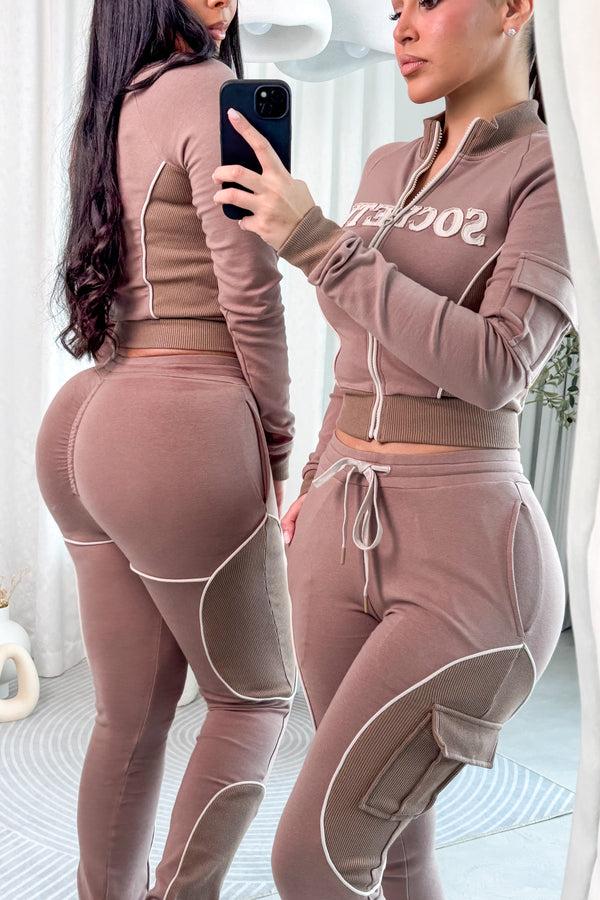 Bad Society Club Society Joggers - Brown