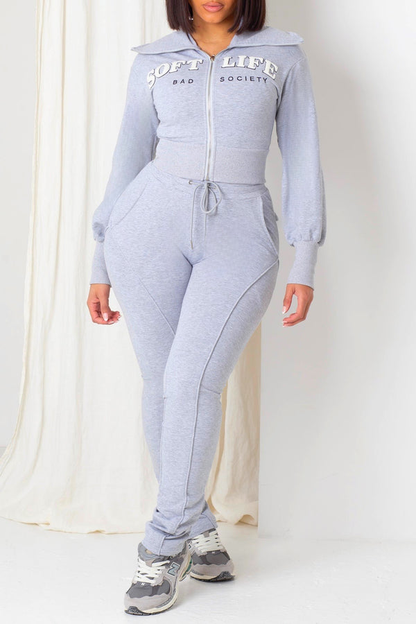 Bad Society Club Soft Life Joggers - Grey