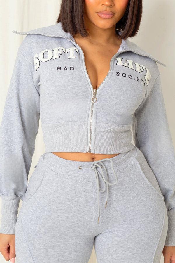 Bad Society Club Soft Life Sweater - Grey