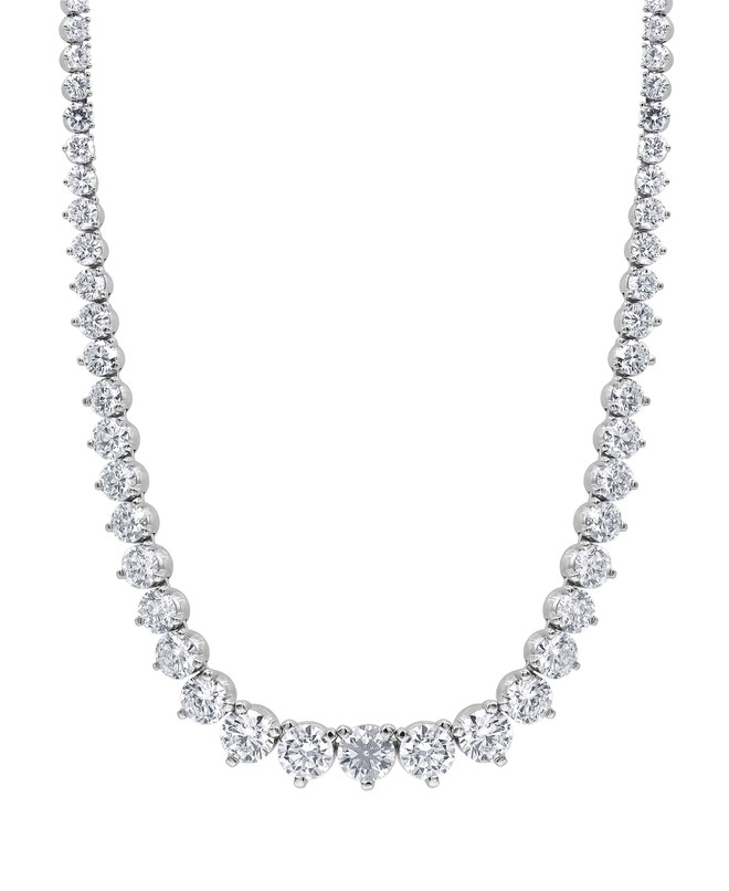 badgley mischka 15CTTW Diamond Graduated Collar Necklace