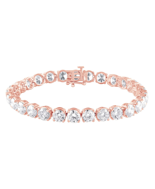 Badgley Mischka 20CTTW Round Cut Diamond Tennis Bracelet