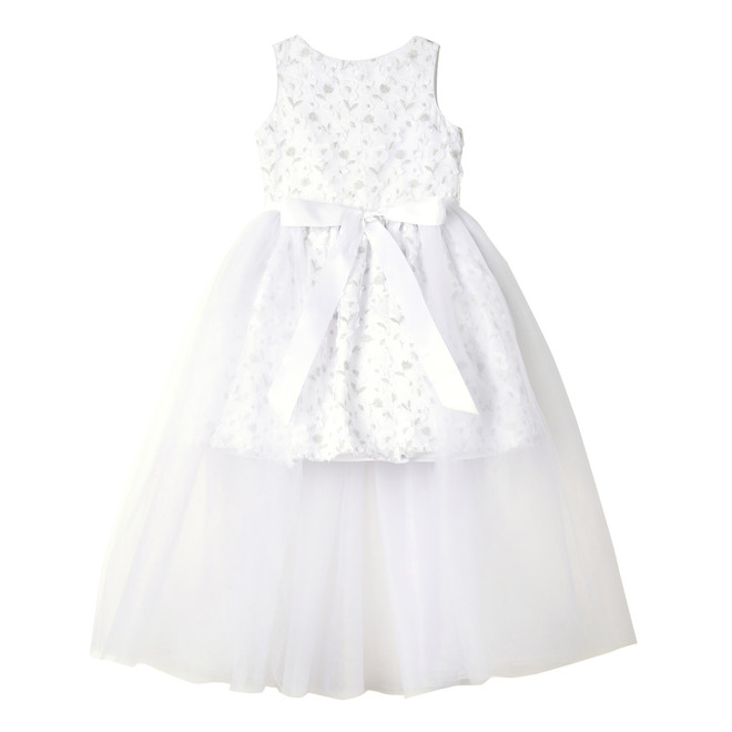 badgley mischka 3D Flower Walk Thru Dress (Size 4-6X)