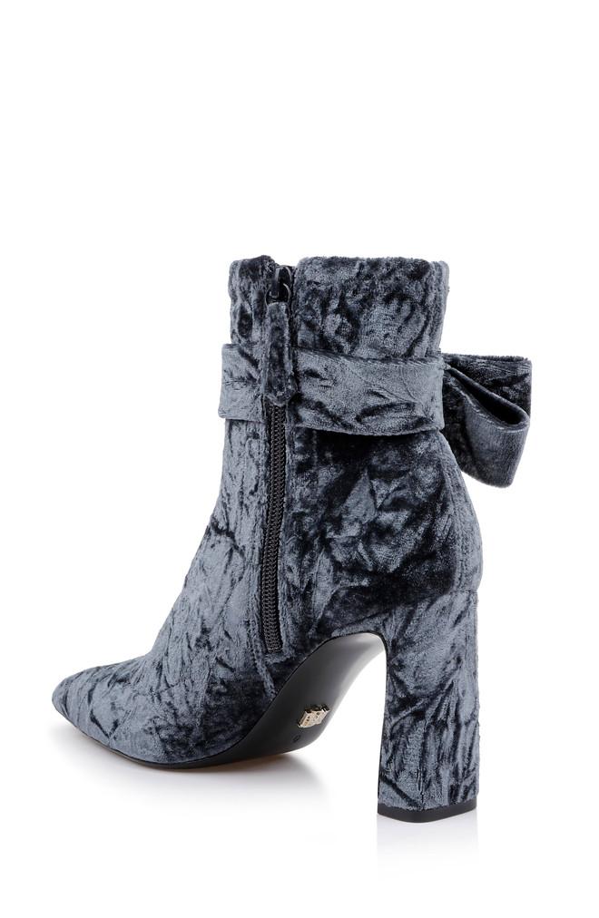 Badgley Mischka Adrian Velvet Block Heel Booties