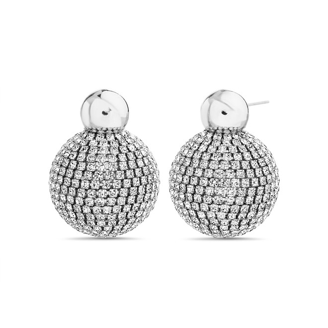 badgley mischka Ball Drop Pave Earrings