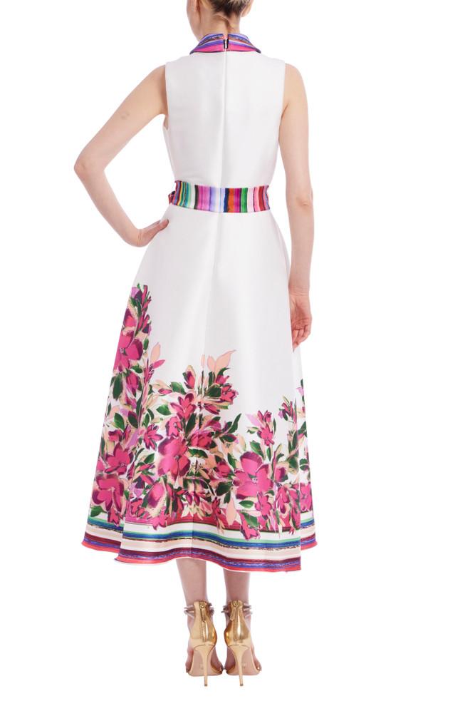 Badgley Mischka Belted A-Line Shirt Dress