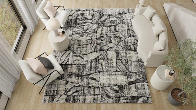 Badgley Mischka Black Ink Contemporary Rug