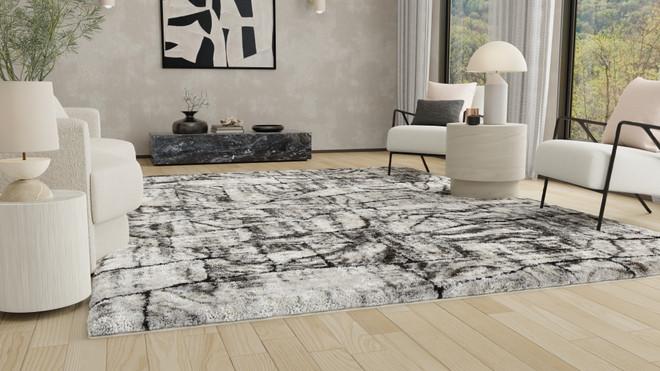 Badgley Mischka Black Ink Contemporary Rug