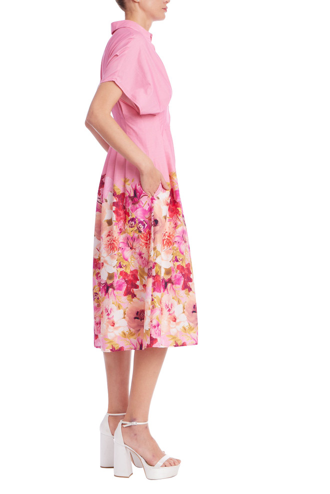 Badgley Mischka Botanical Bloom Shirt Dress