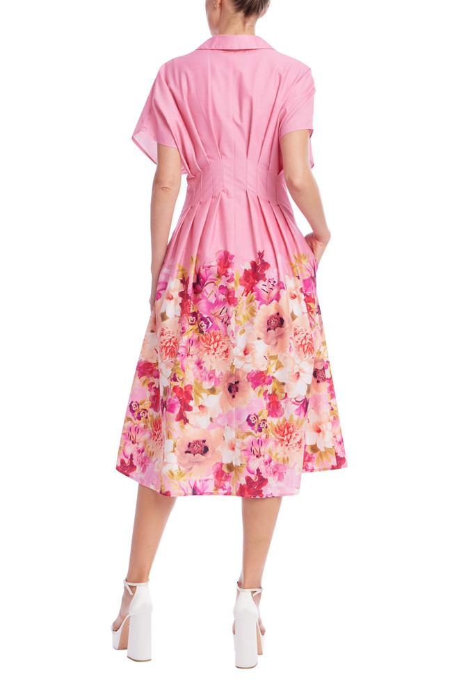 Badgley Mischka Botanical Bloom Shirt Dress