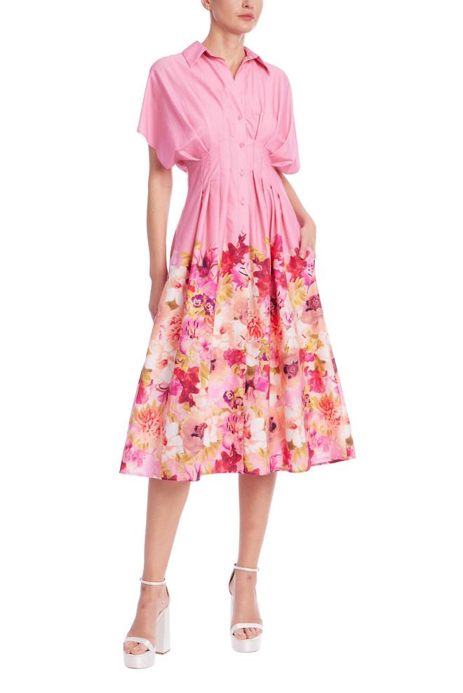 badgley mischka Botanical Bloom Shirt Dress