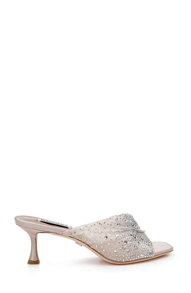 Badgley Mischka Brandy Rhinestone-Studded Mules