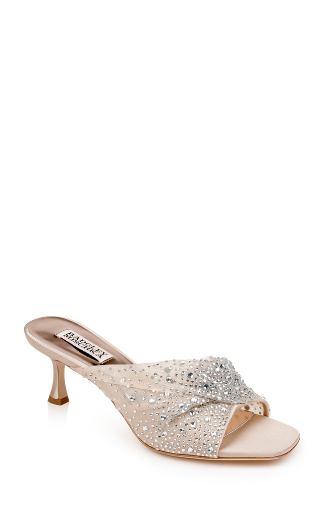 badgley mischka Brandy Rhinestone-Studded Mules