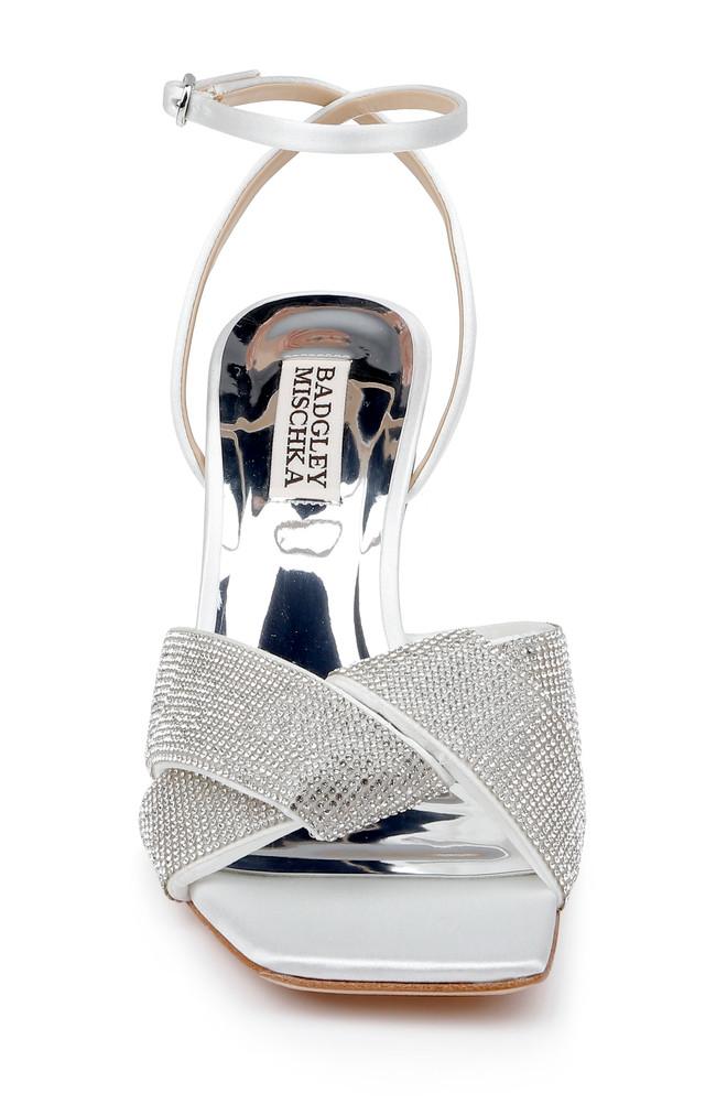 Badgley Mischka Brinlee Studded Satin Sandal