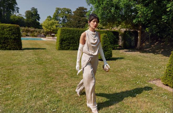 Badgley Mischka Celestine Leather Opera Glove