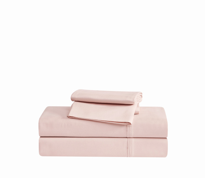 badgley mischka Cotton Sateen Blush Sheet Set