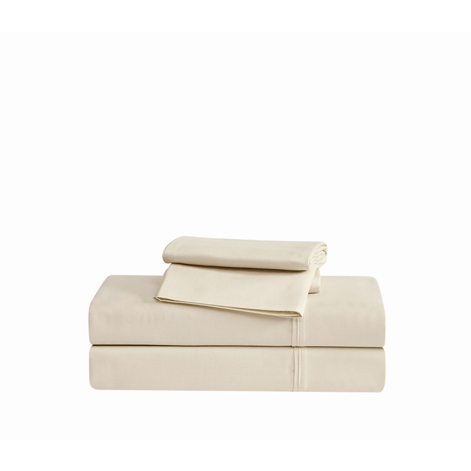 badgley mischka Cotton Sateen Tan Sheet Set