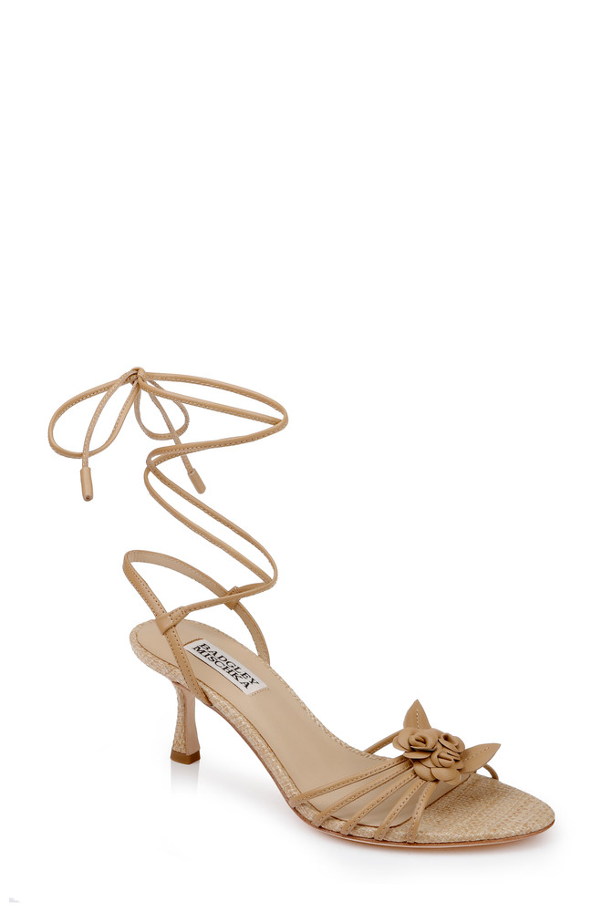 badgley mischka Darlyn Ankle Tie Mid Heel Sandals
