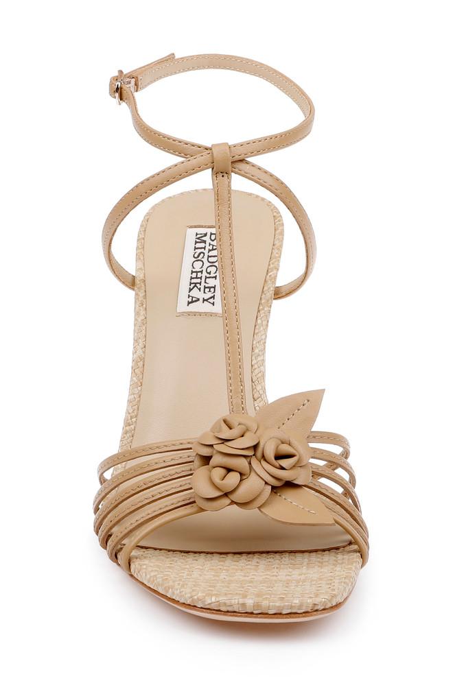 Badgley Mischka Debora T-Strap Block Heel Sandals