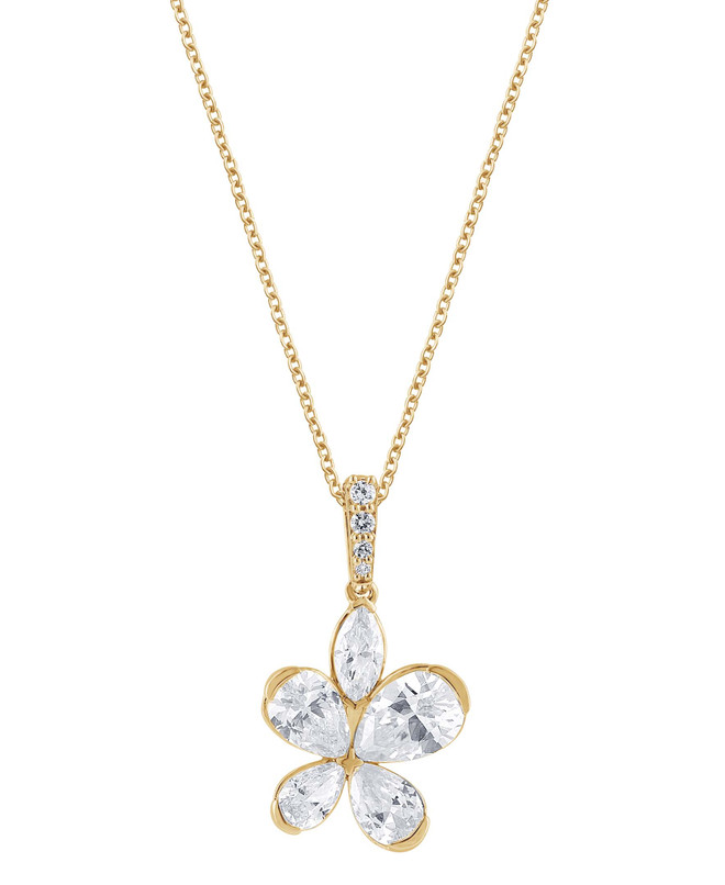badgley mischka Diamond Butterfly Pendant Necklace