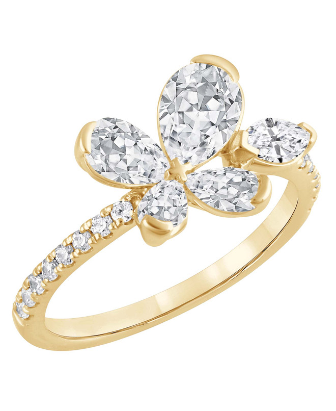 badgley mischka Diamond Butterfly Ring
