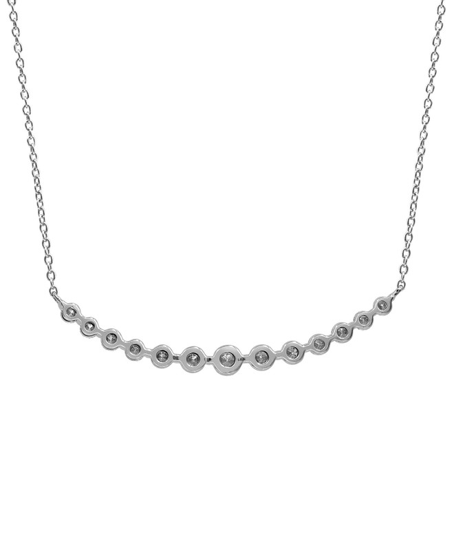 Badgley Mischka Diamond Curved Bar Collar Necklace