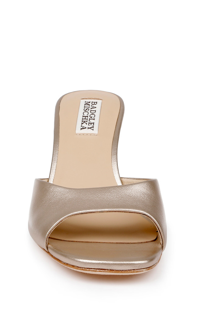 Badgley Mischka Draya Open Toe Mid Heel Mules