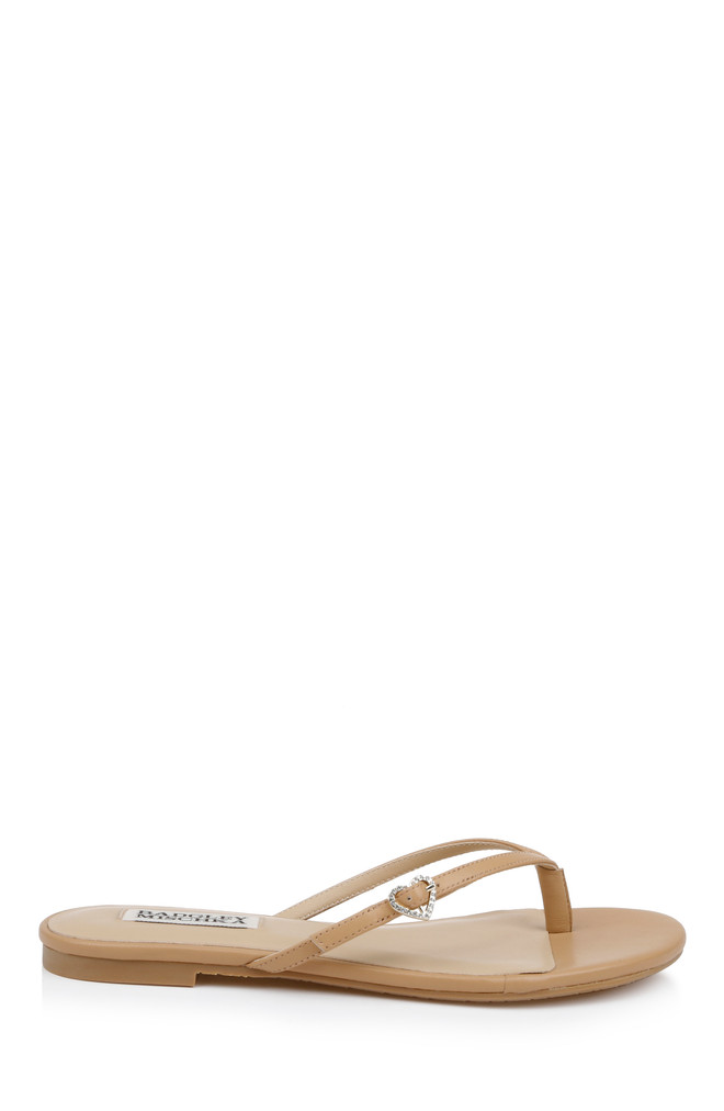 Badgley Mischka Dynah Leather Thong Sandals