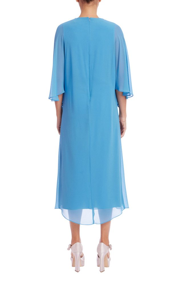 Badgley Mischka Embellished Neck Dolman Caftan