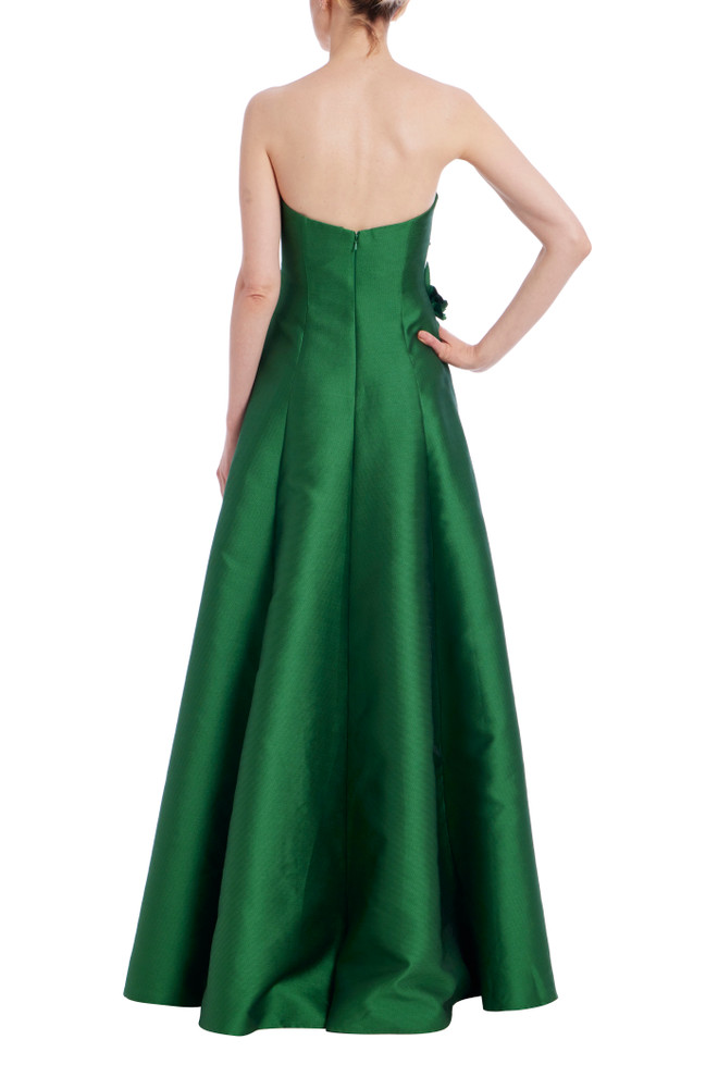 Badgley Mischka Embroidered Gazar High Low Gown