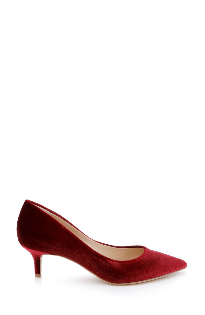 Badgley Mischka Enola Velvet Kitten Heel Pumps