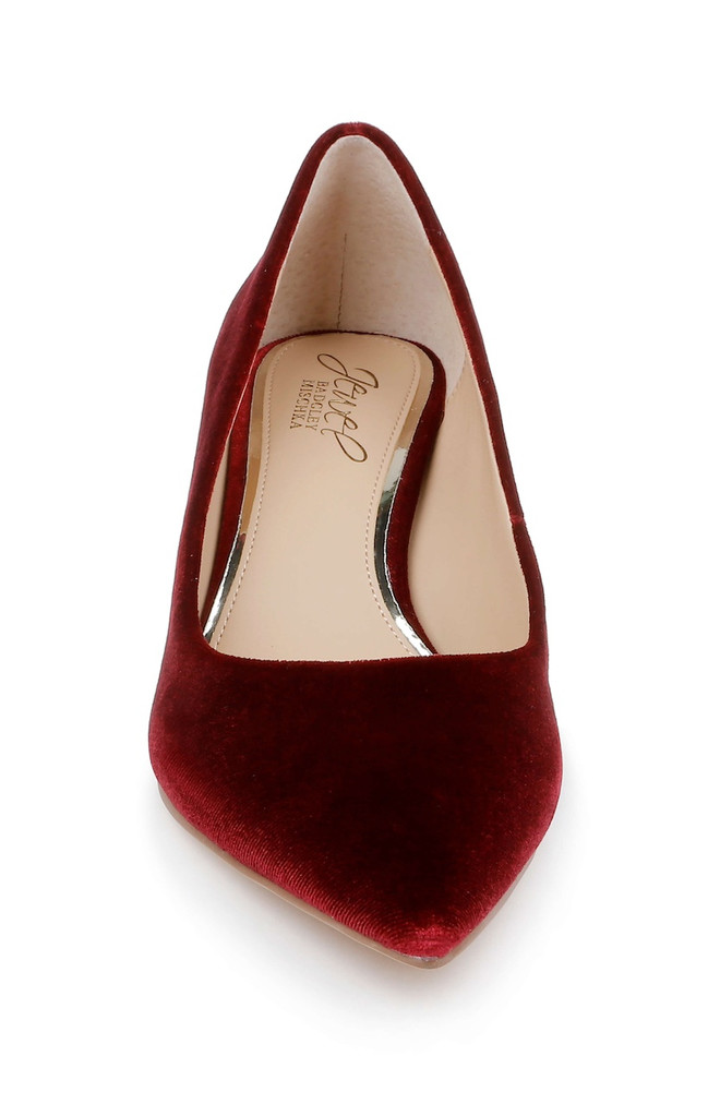 Badgley Mischka Enola Velvet Kitten Heel Pumps