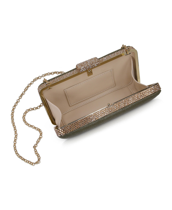 Badgley Mischka Evelyn Stingray Leather Clutch